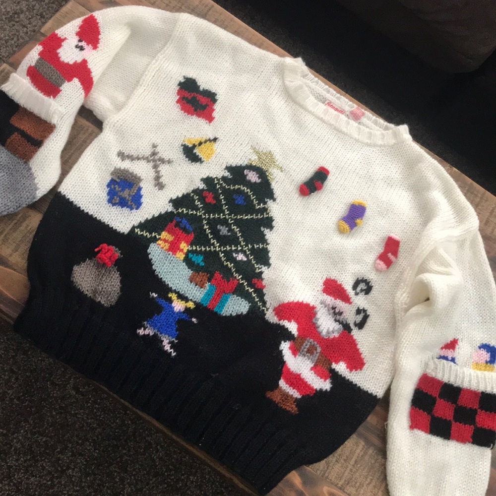 Vintage fetagetti Ugly festive Christmas sweater
